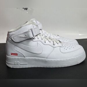 Supreme® x Nike® Air Force 1 Mid White - Size 12 - FZ8784-100